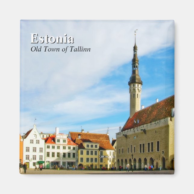 Imán Estonia Tallin Patrimonio Mundial de la UNESCO (Frente)