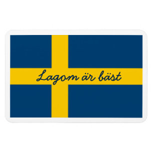 Imán Estopa sueca de Lagom AR del tema de la bandera