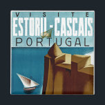 Imán Estoril - Cascais Portugal<br><div class="desc">Poster de Viajes Vintage para los pueblos de Estoril y Cascais en Portugal.</div>