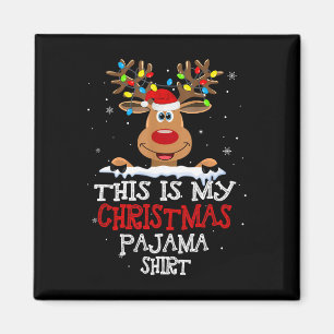 Imán Estos son mis Navidades Navidades Pajama Divertido