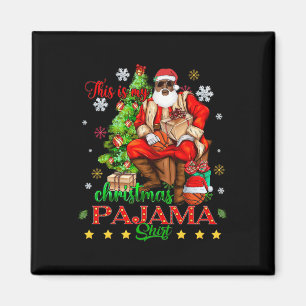 Imán Estos son mis Navidades Pajama Black African