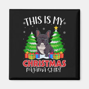 Imán Estos Son Mis Navidades Pajama Bulldog Francés Xma