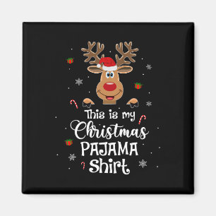 Imán Estos son mis Navidades Pajama Divertidos Navidade