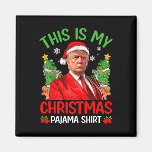 Imán Estos son mis Navidades Pajama Funny Trump Xmas Pj