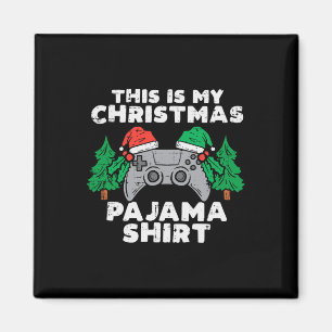 Imán Estos son mis Navidades Pajama Video Games Boys Me