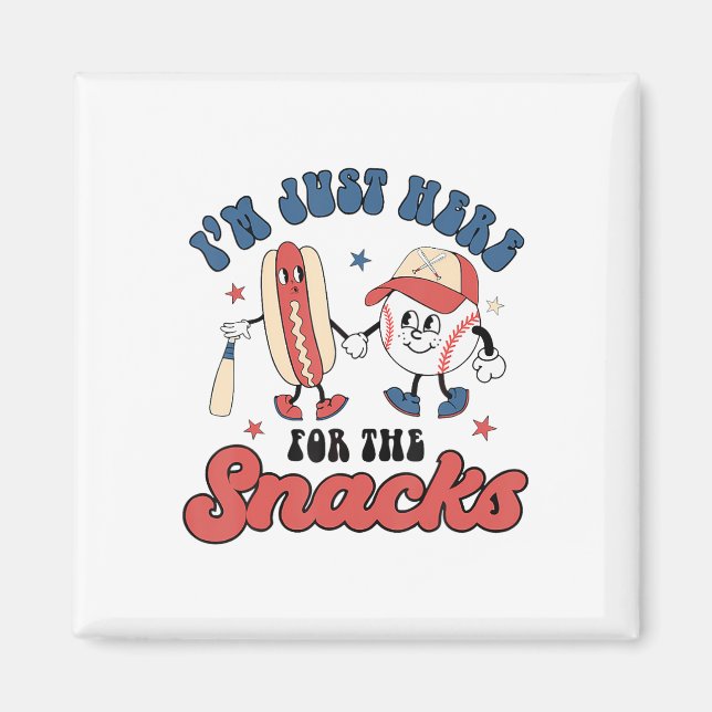Imán Estoy Acá Para Los Snacks Bysebyll 4 De Julio (Frente)