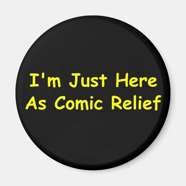 Imán Estoy aquí como comic Relief (Frente)