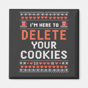 Imán Estoy aquí para borrar tu suéter de navidad feo en