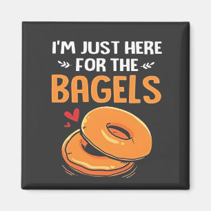 Imán Estoy aquí por la comida judía Bagels