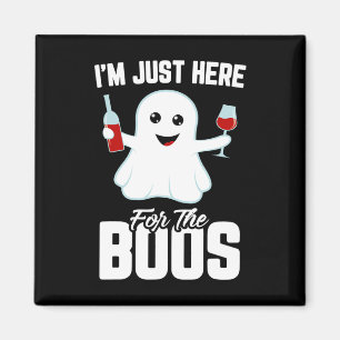 Imán Estoy aquí por la divertida Halloween de Boos Wine