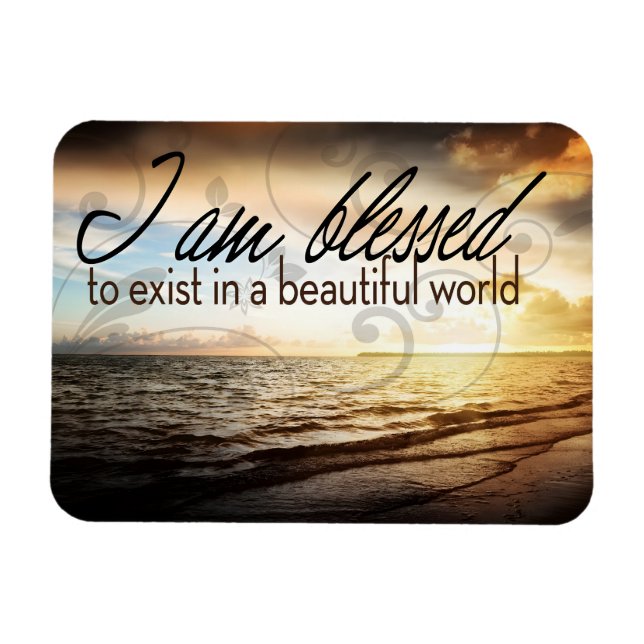 Imán "Estoy bendecido de existir" Motivación Afirmación (Horizontal)