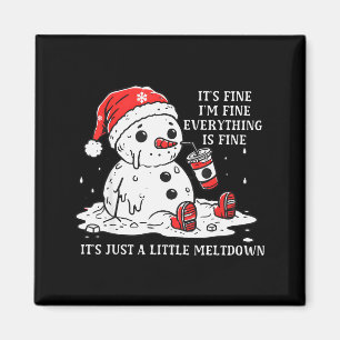 Imán Estoy Bien Está Bien Solo Teniendo Navidad Colapso