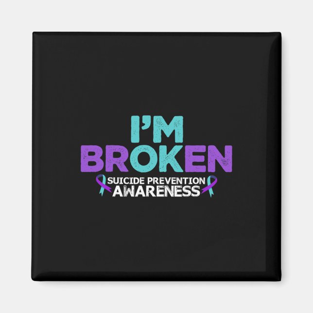 Imán Estoy bien, soy un sem de prevención del suicidio  (Frente)
