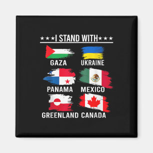 Imán Estoy con Canadá Groenlandia México Panamá Gaza U