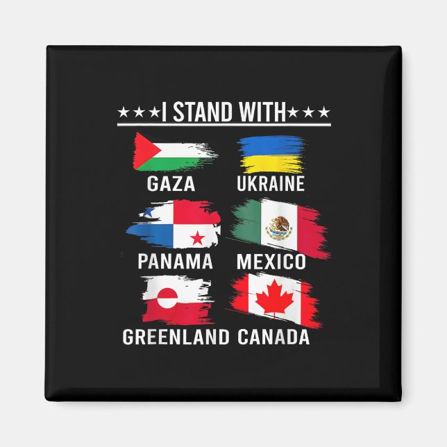Imán Estoy con Canadá Groenlandia México Panamá Gaza U (Frente)