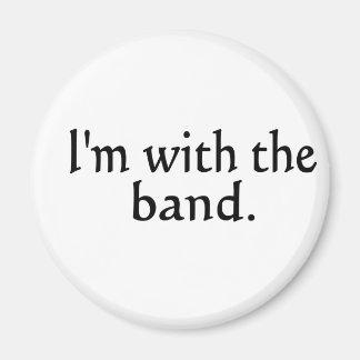 Imán Estoy con el diseño de texto negro de la banda