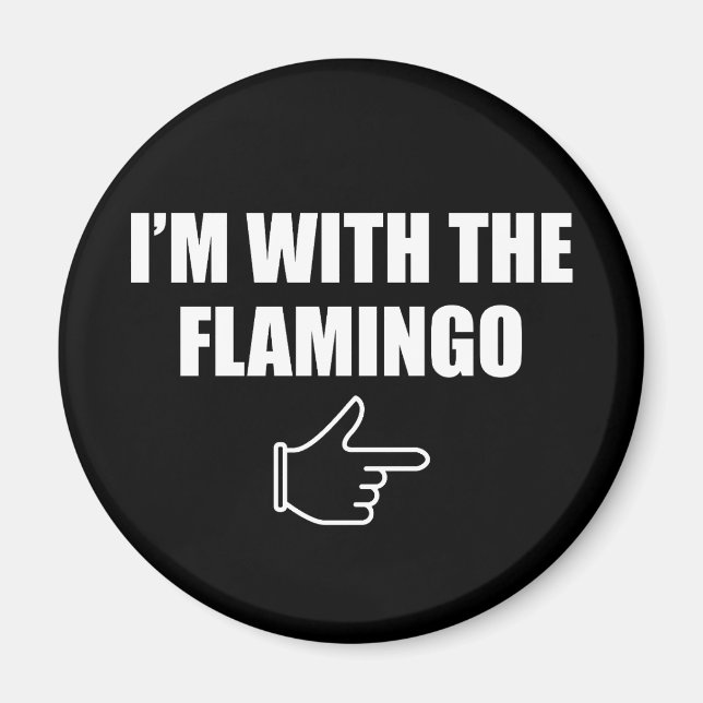 Imán Estoy con Flamingo Halloween Costume Flami (Frente)