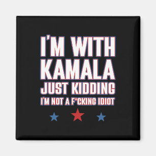 Imán Estoy con Kamala Solo Bromeando No Idiota Retro El
