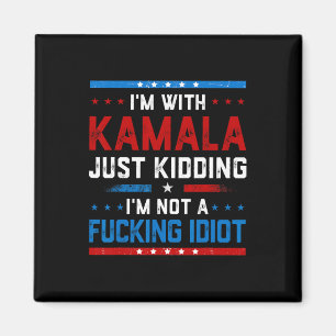Imán Estoy con Kamala Solo Bromeo No Soy Un Idiota Ing 