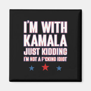 Imán Estoy con Kamala solo secuestrando no idiotas retr