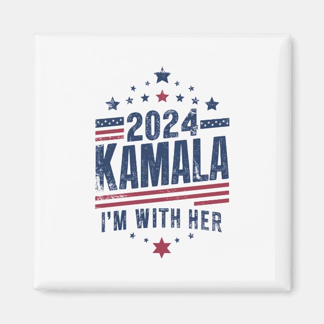 Imán Estoy con su voto de Kamala para 2024 Kamala-Harri (Frente)