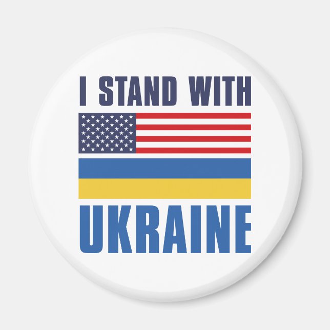 Imán Estoy con Ucrania en Estados Unidos (Frente)