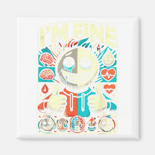 Imán Estoy de buena ayuda Depresión Ansiedad Salud Ment (Frente)