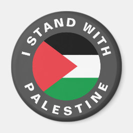 Imán Estoy de pie con la bandera palestina personalizad