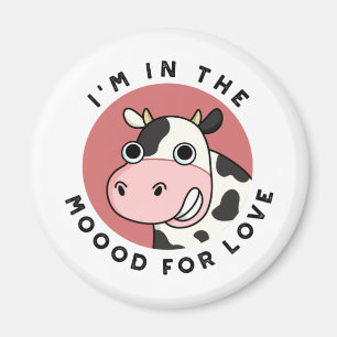Imán Estoy en el Moood for Love Funny Cow Pun