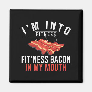 Imán Estoy en forma Bacon en mi boca Bbq asando Fu