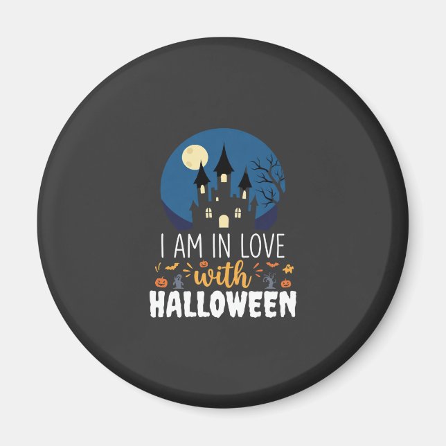 Imán Estoy enamorado del castillo embrujado de Hallowee (Frente)