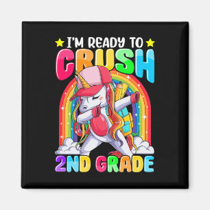 Imán Estoy listo para aplastar a Unicornio de 2º grado