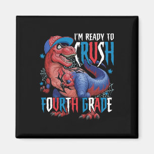 Imán Estoy listo para aplastar cuarto grado dinosaurio 