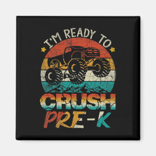Imán Estoy listo para aplastar el camión monstruo Pre-k