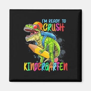 Imán Estoy listo para aplastar kínder T Rex Dino sosten