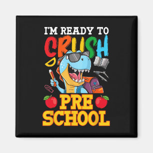 Imán Estoy listo para aplastar preescolar T Rex primer 