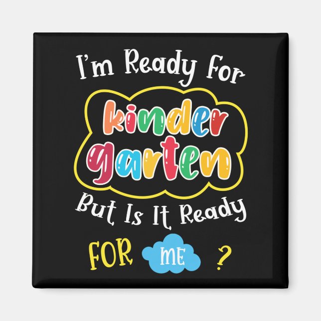 Imán estoy listo para el kindergaten (Frente)