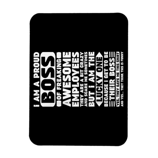 Imán Estoy orgullosa de ser la jefa de asombrosos emple (Vertical)