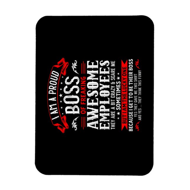 Imán Estoy Orgulloso Jefe De Fu, Impresionantes Emplead (Vertical)