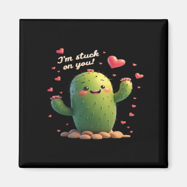 Imán Estoy Pegado a Ti Estilo Romántico Clásico (Frente)