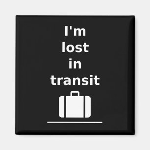 Imán Estoy perdido en la maleta de viajes en tránsito M