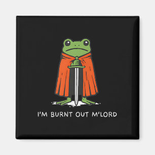 Imán Estoy Quemado Señor Funny Knight Frog Meme Chicos 