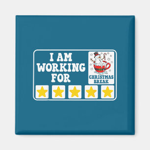 Imán Estoy trabajando por vacaciones de Navidad diverti