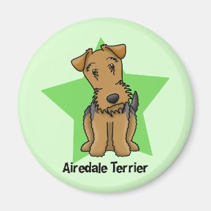 Imán Estrella Airedale Terrier de Kawaii