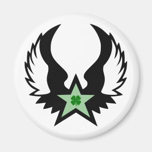 Imán estrella alada del trébol de cuatro hojas