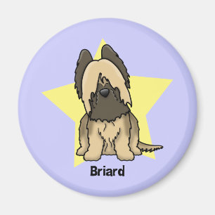 Imán Estrella Briard de Kawaii
