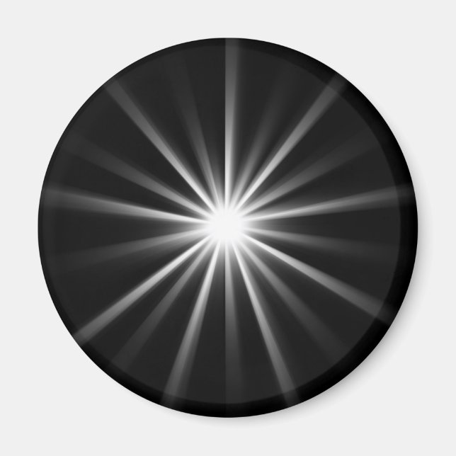 Imán estrella brillante en el espacio oscuro (Frente)