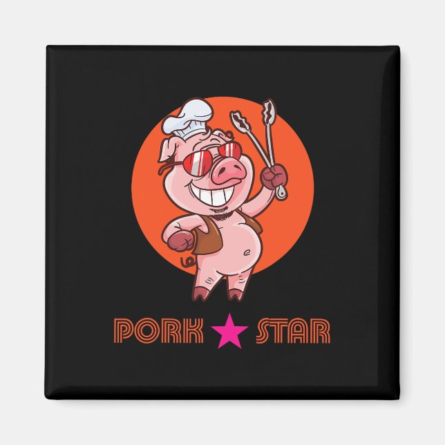 Imán Estrella de cerdo Bbq Birbecule Costillas de asado (Frente)