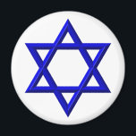 Imán Estrella de David<br><div class="desc">Estrella de David - Disponible en azul u oro. Puede agregar sus propias palabras,  imágenes y/o cambiar el color de fondo utilizando las excelentes herramientas de personalización de Zazzle. Esta imagen está disponible en docenas de otros productos también.</div>
