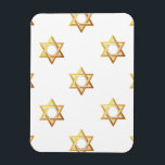 Imán Estrella de David<br><div class="desc">Estrella de David - Disponible en azul u oro. Puede agregar sus propias palabras,  imágenes y/o cambiar el color de fondo utilizando las excelentes herramientas de personalización de Zazzle. Esta imagen está disponible en docenas de otros productos también.</div>